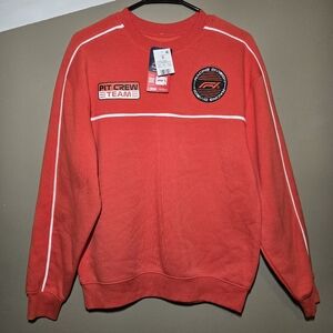 Formula 1 Motorsport Pit Crew Pullover Crewneck Sweatshirt Adult Size Small Red